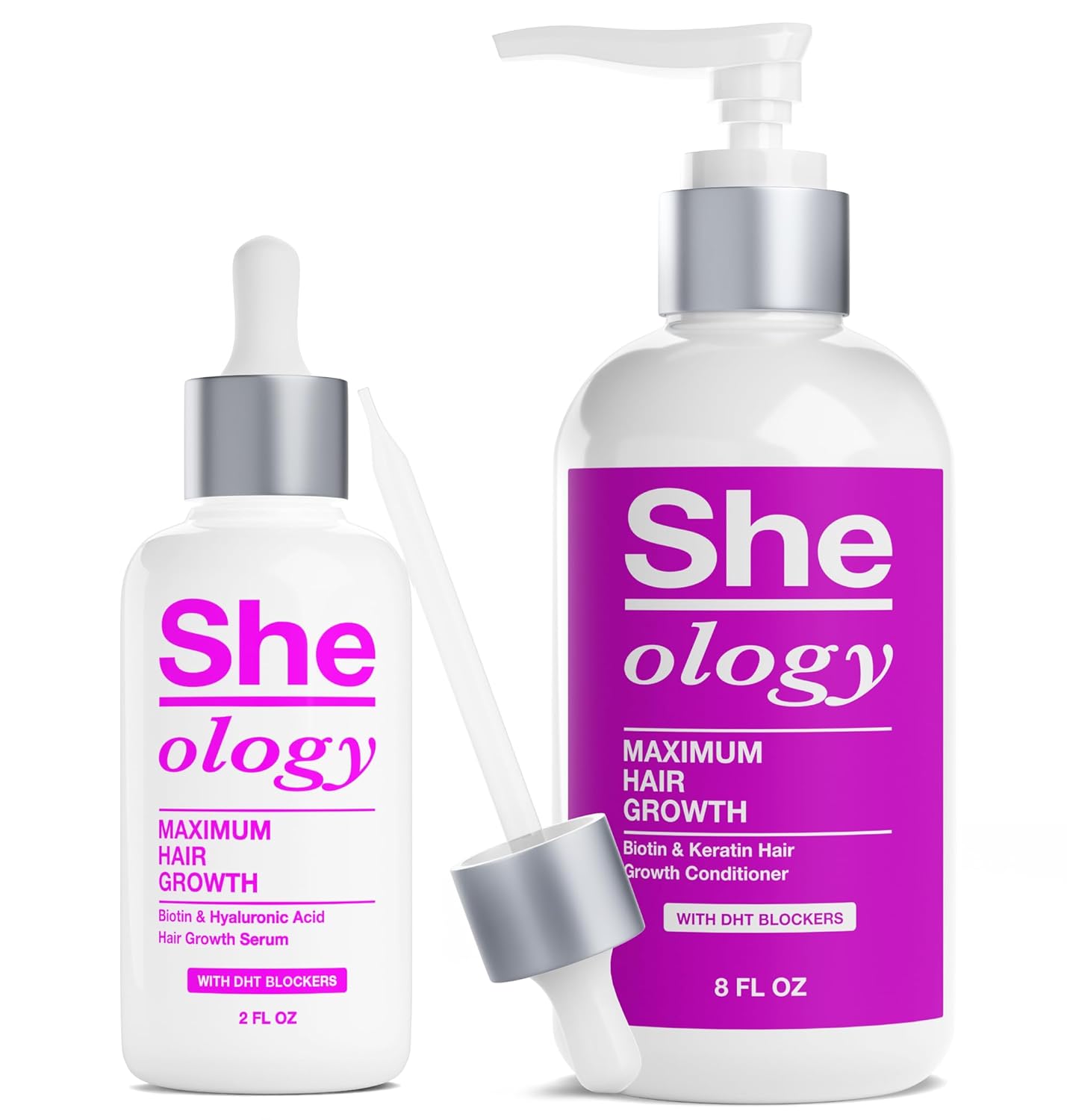 Sheology Biotin & Hyauronic Acid Hair Growth Serum and Biotin Conditioner with AnaGain™