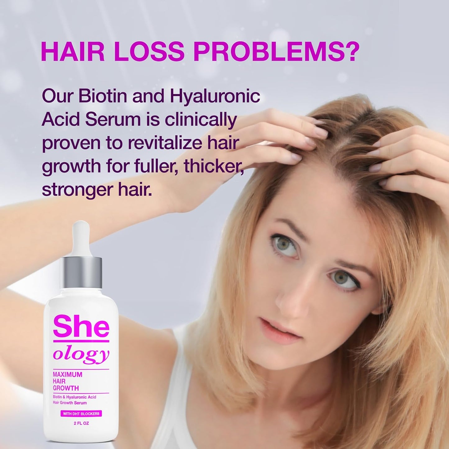 Sheology Biotin & Hyauronic Acid Hair Growth Serum and Biotin Conditioner with AnaGain™