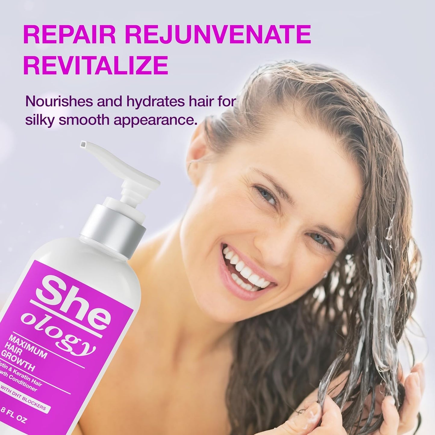 Sheology Biotin & Hyauronic Acid Hair Growth Serum and Biotin Conditioner with AnaGain™