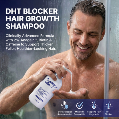 Guyology Labs™ Biotin Shampoo 1 Month Supply - With AnaGain™ - DHT Blockers For Thinning Hair - Anti Hair Loss Shampoo - Hair Growth Shampoo by Guyology Labs