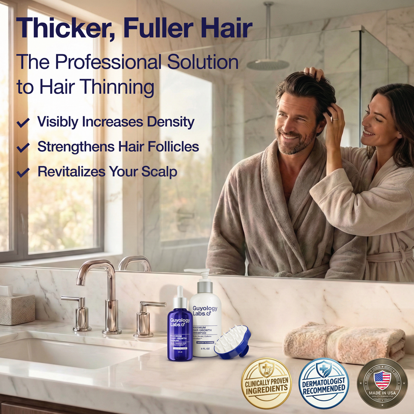 Guyology Labs™ Biotin Shampoo 1 Month Supply - With AnaGain™ - DHT Blockers For Thinning Hair - Anti Hair Loss Shampoo - Hair Growth Shampoo by Guyology Labs